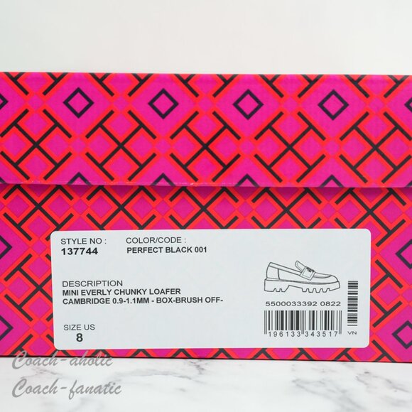 NIB Tory Burch Everly Leather Mini Chunky Loafer Flat Cambridge Shoes Size 7.5/8 - Picture 7 of 7